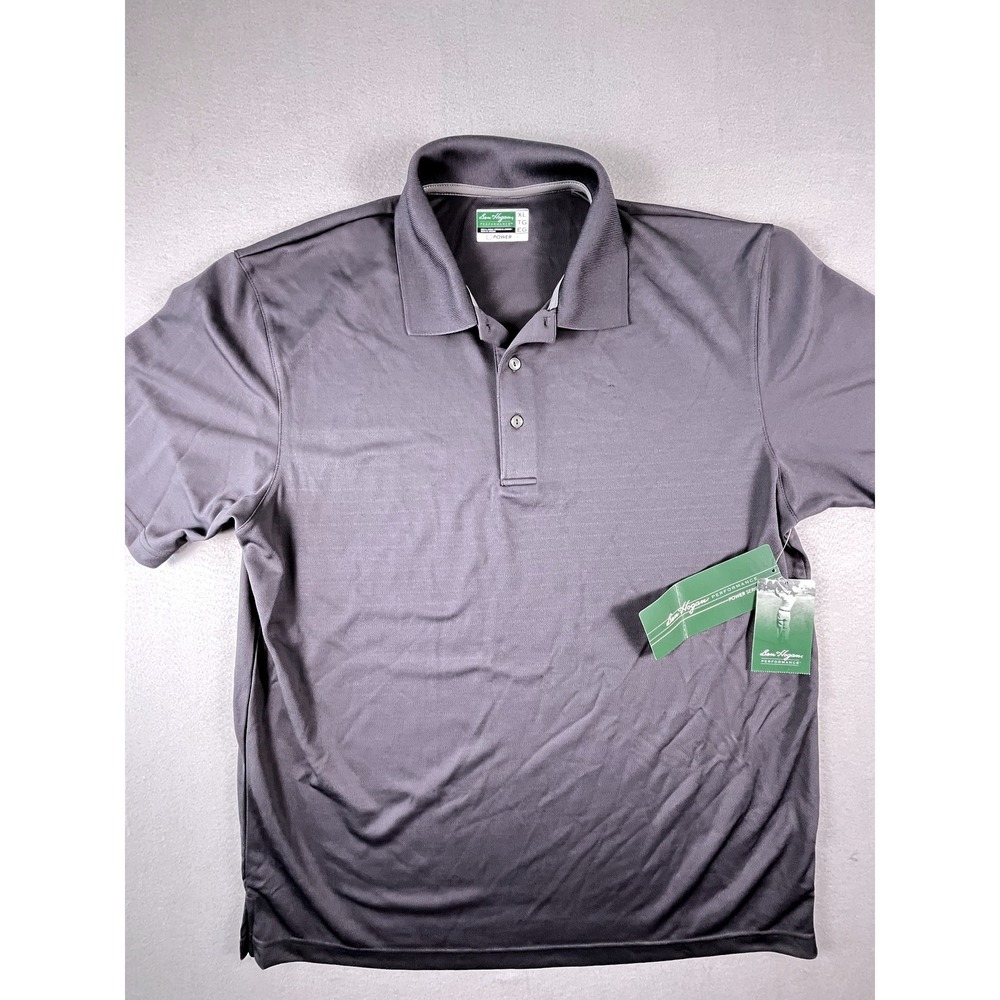 Ben Hogan Polo Shirt NWT Mens XL Grey Power Air Performance Short Sleeve Solid